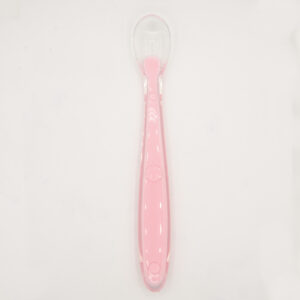 Alternative view of Pink Silicon spoon