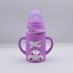 Baby Glass Feeder with Soft Silicone (120ml)