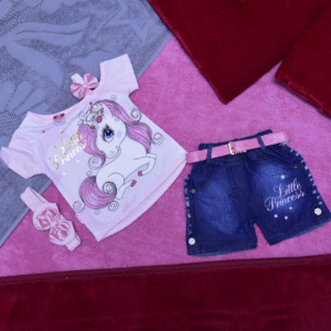 Unicorn T-Shirt, Jeans & Hairband Set (9-12Months)